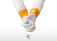 Sarı Deri Bilekli Eldiven