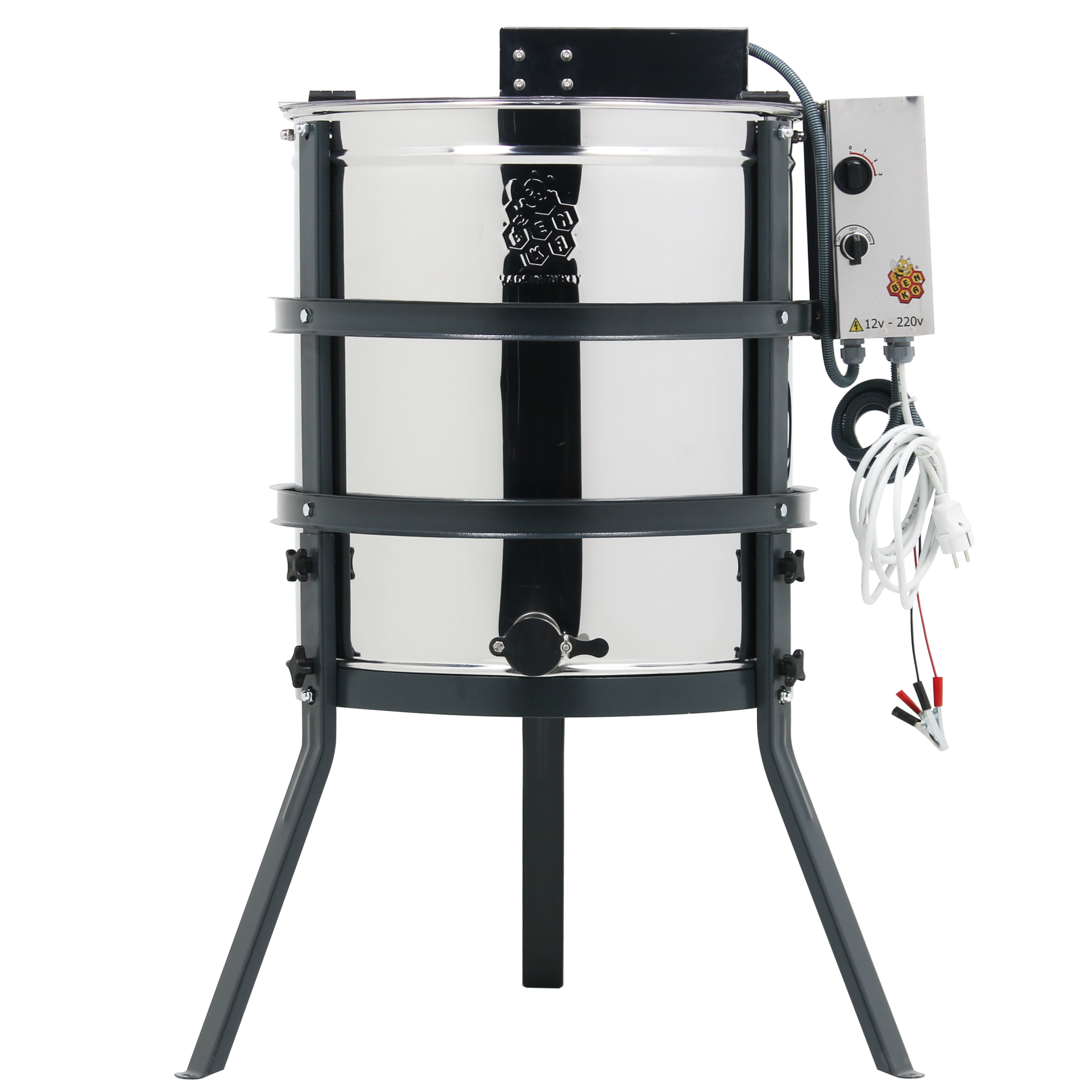 4 Çerçeveli Bal Süzme Makinesi Motorlu 12V-220V 304 Sepet