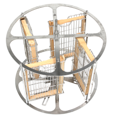 4 Çerçeveli Yatarlı Bal Süzme Makinesi Tam Otomatik AISI 304