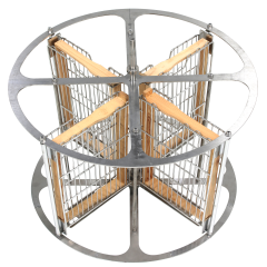 4 Çerçeveli Yatarlı Bal Süzme Makinesi Tam Otomatik AISI 304