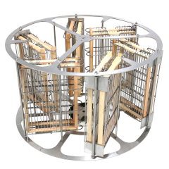 12 Çerçeveli Yatarlı Bal Süzme Makinesi Tam Otomatik Dadant AISI 304