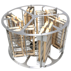 12 Çerçeveli Yatarlı Bal Süzme Makinesi Tam Otomatik Dadant AISI 304