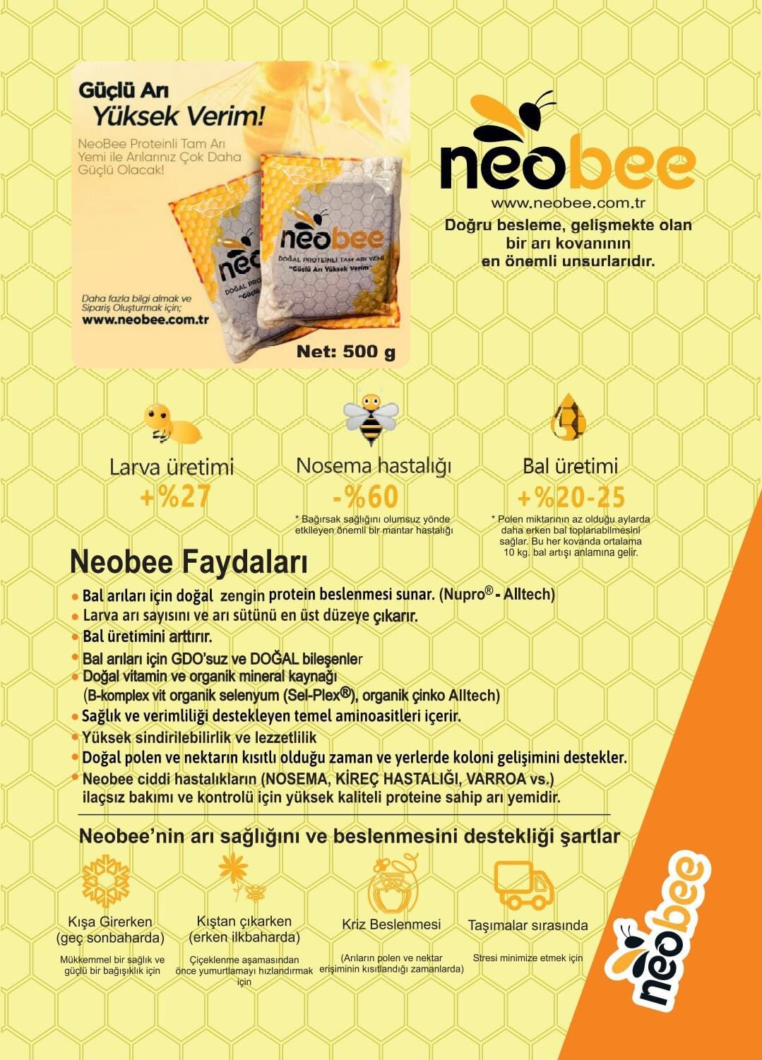 Neobee Doğal Arı Yemi  10-KG
